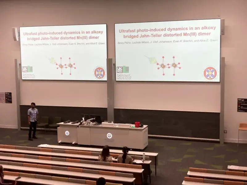 Photo of Binoy presenting at the Joseph Black Conference