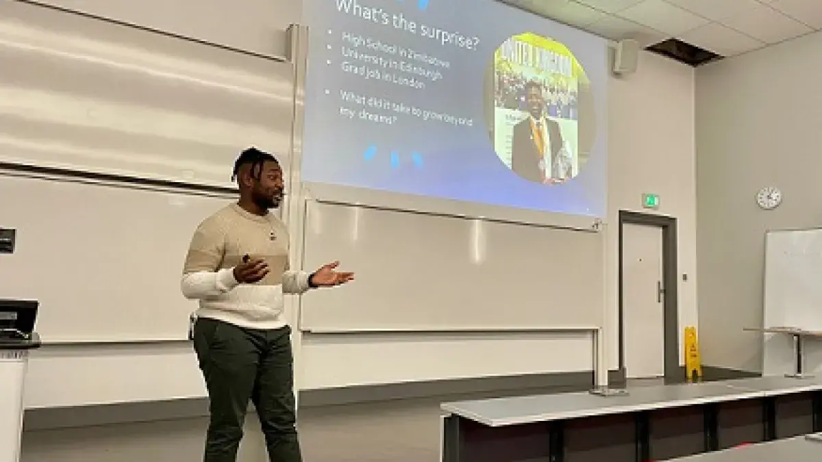 Prince lecturing