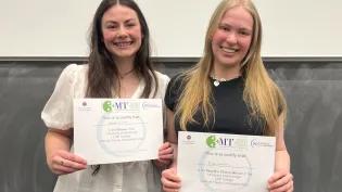 3MT 2024 CSE Winners Isolde Marsland and Emma Tomlinson