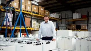 Picture of man with heat pumps