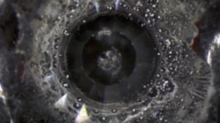 A diamond through a microscope