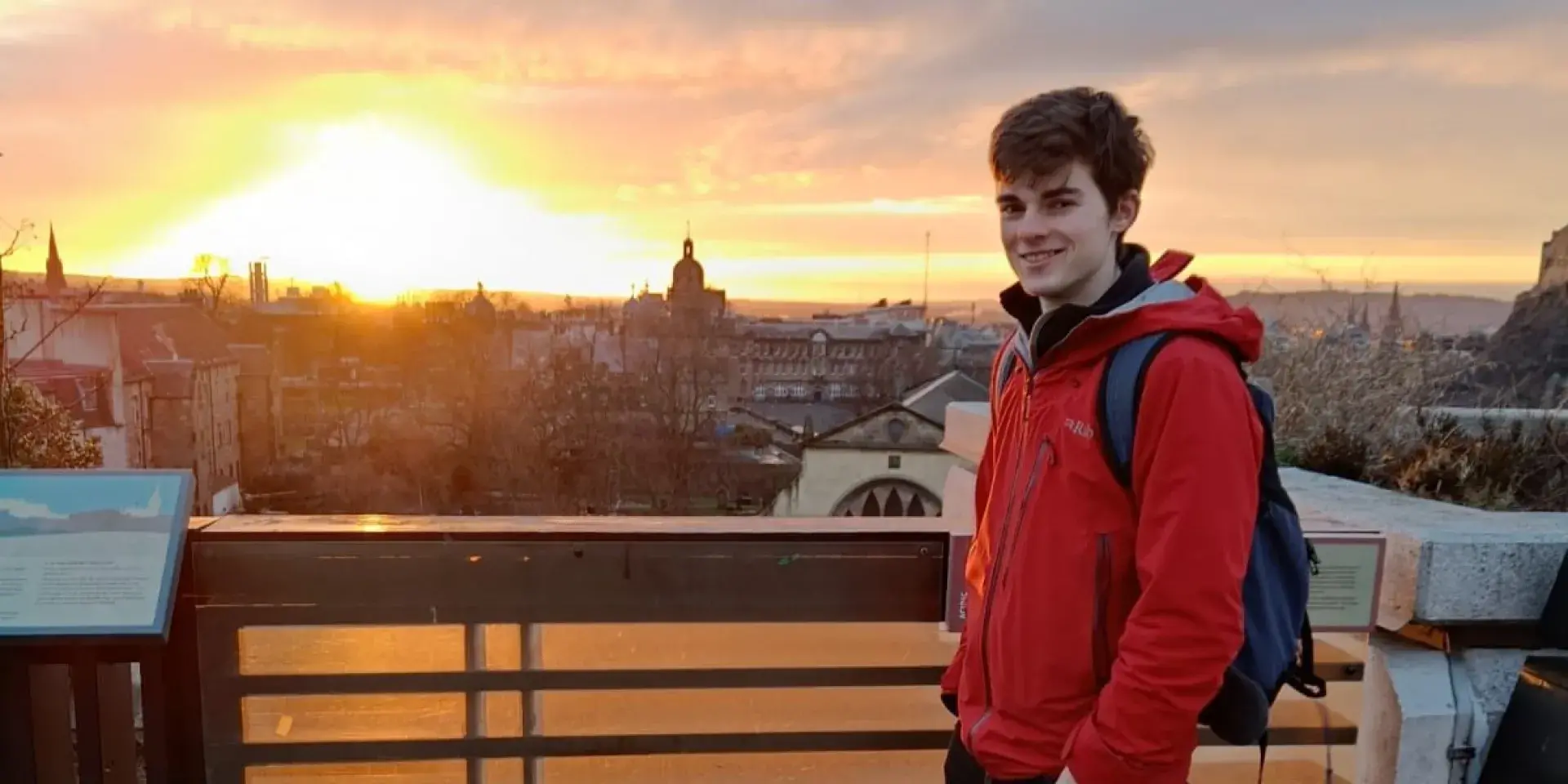 Finlay Clark with Edinburgh skyline