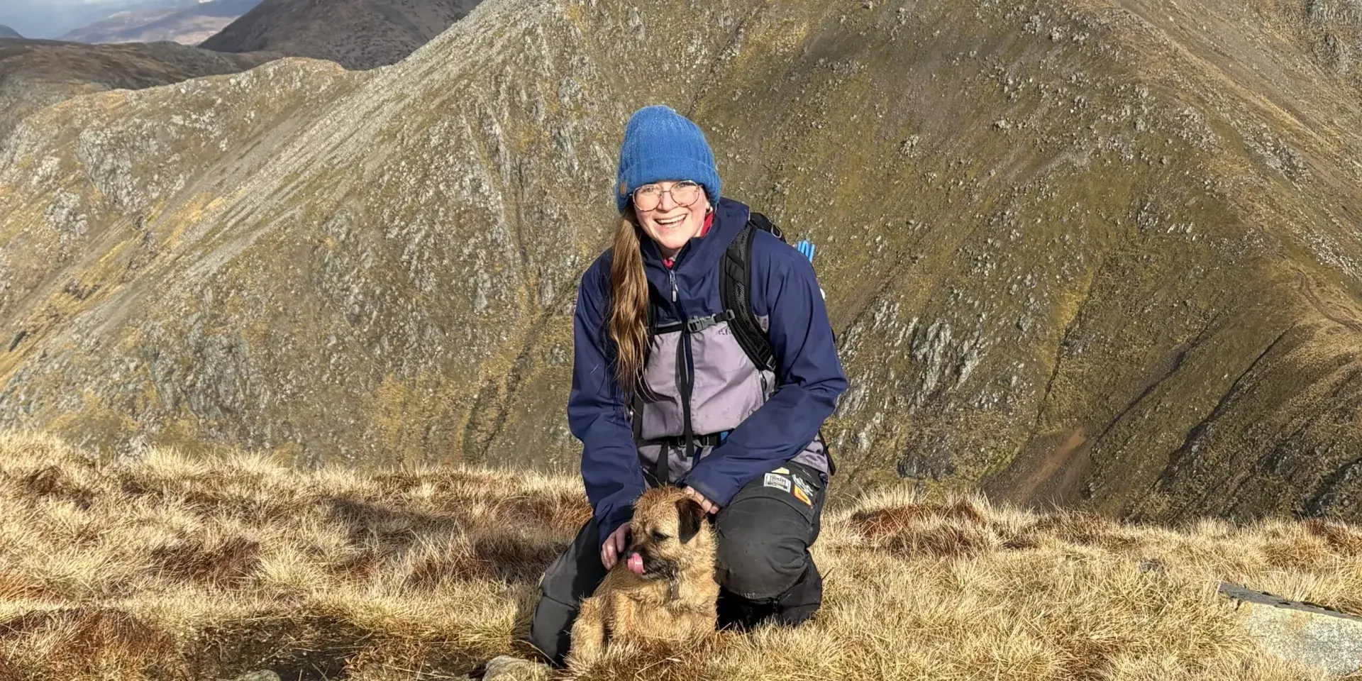 3rd year PhD student Justyna Losiewicz with her dog