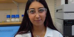 Mariyah Sajjad in the lab