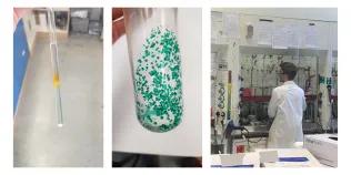 Dr Luke Britton conducting research