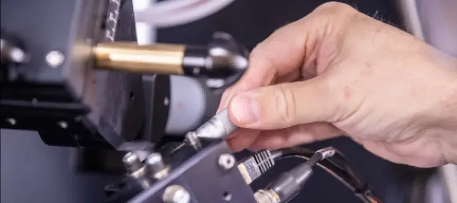 A scientific instrument in use