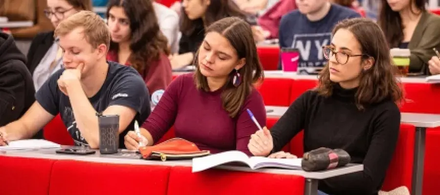 Students in a lecture theatre