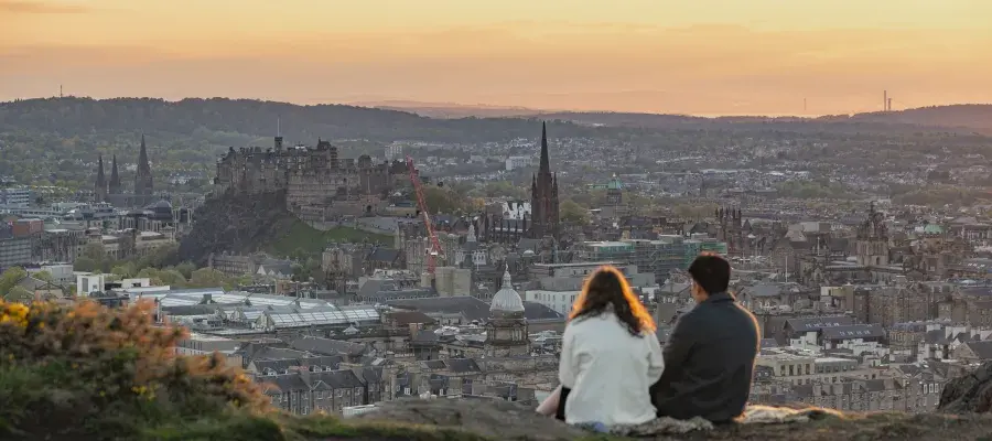 Students on Salisbury Crags