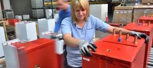 Staff in Sunamp's factory produce heat batteries