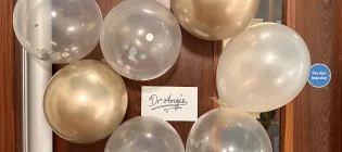 Door with balloons