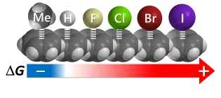 van der Waals forces in a molecule