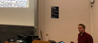 Stefan giving his lecture