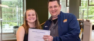 Natasha Boulton PhD student and Prof Euan Brechin