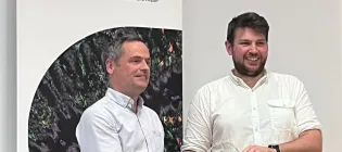 Photo of Dan receiving his proze