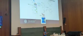 Alice speaking at EuXFEL Users' Meeting