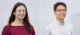 Headshots of Emma King-Smith and Richard Kong