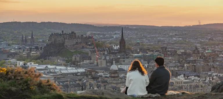 Students on Salisbury Crags