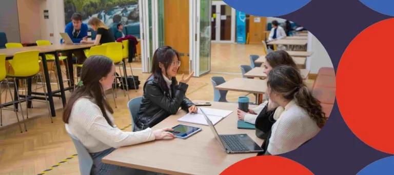 students in social space