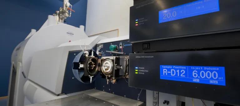 Close up of a mass spetrometer