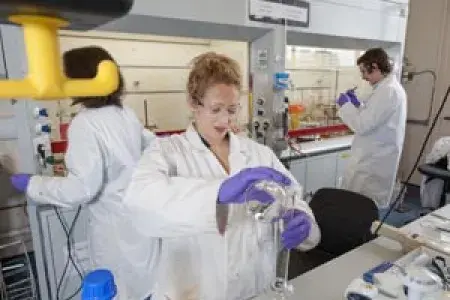 Researchers in a lab
