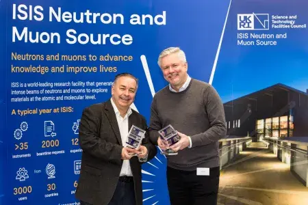 Professor Peter Dowding and Professor Philip Camp with their awards