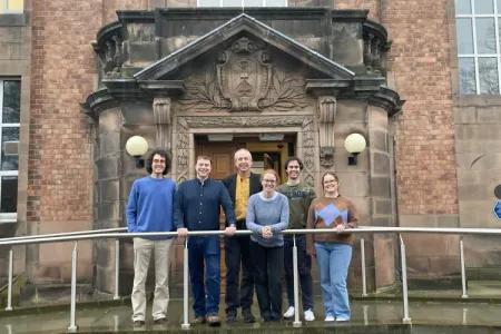 The PRL team outside the Joseph Black Building