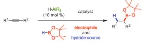 Aluminium Hydride Catalyzed Hydroboration of Alkynes