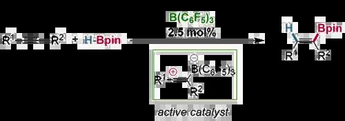 Zwitterion-Initiated Hydroboration of Alkynes and Styrene