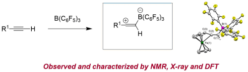 Characterization of the zwitterionic intermediate in 1,1‐carboboration of alkynes