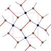 A lattice structure of an iron-containing mineral