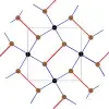 A lattice structure of an iron-containing mineral