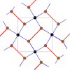 A lattice structure of an iron-containing mineral