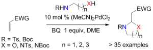 2,2-Difunctionalization of Alkenes via Pd(II)-Catalyzed Aza-Wacker Reactions