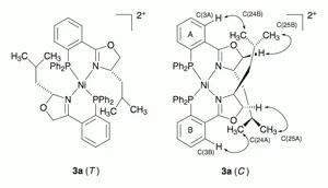 Perfect Complementarity in the Fitting of Two Homochiral Heterodonor Ligands Around a Nickel(II) Centre: an 'Intramolecular Embrace'