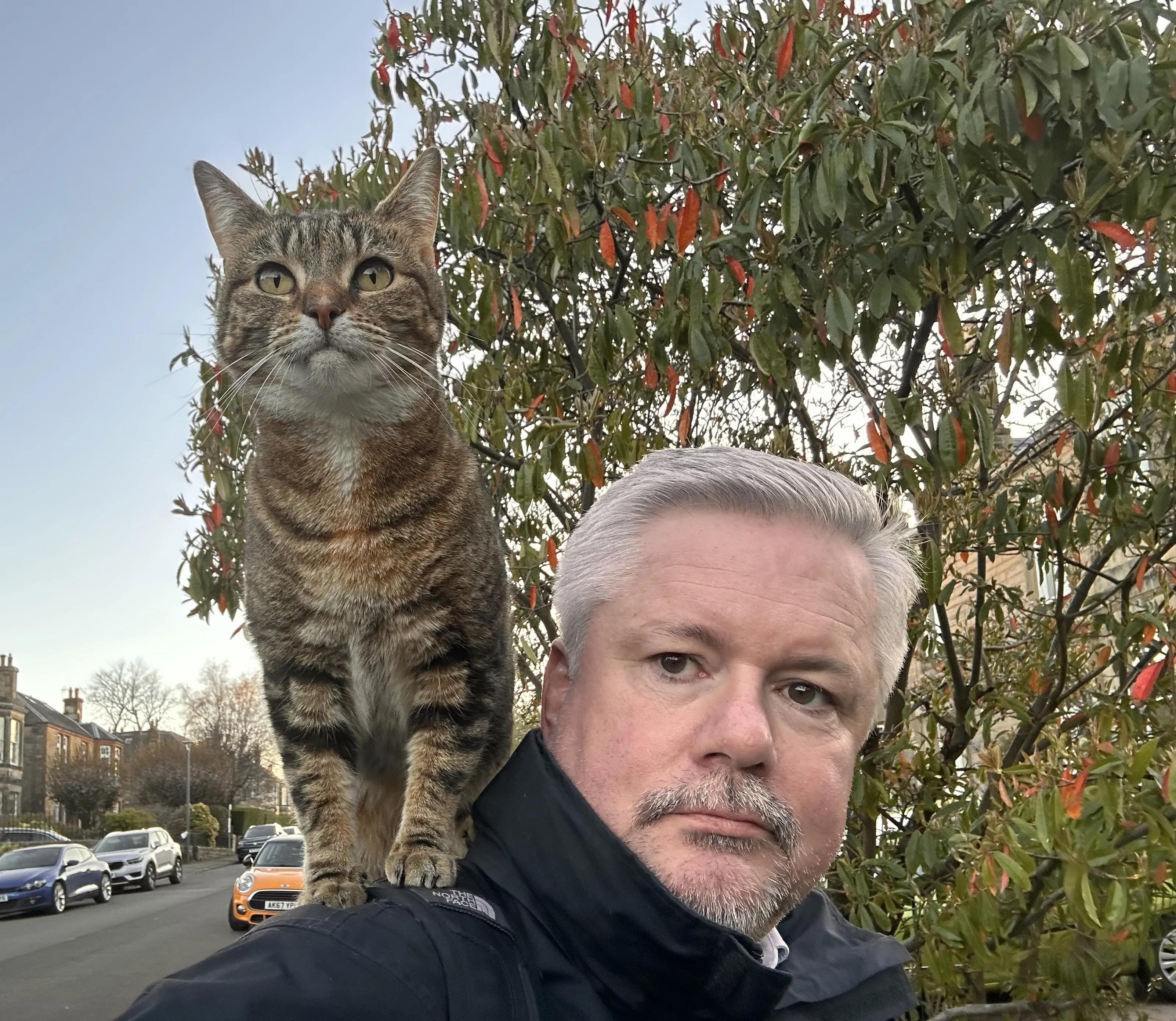 Philip and a cat