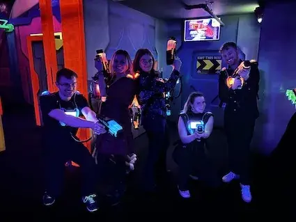 The group at laser tag