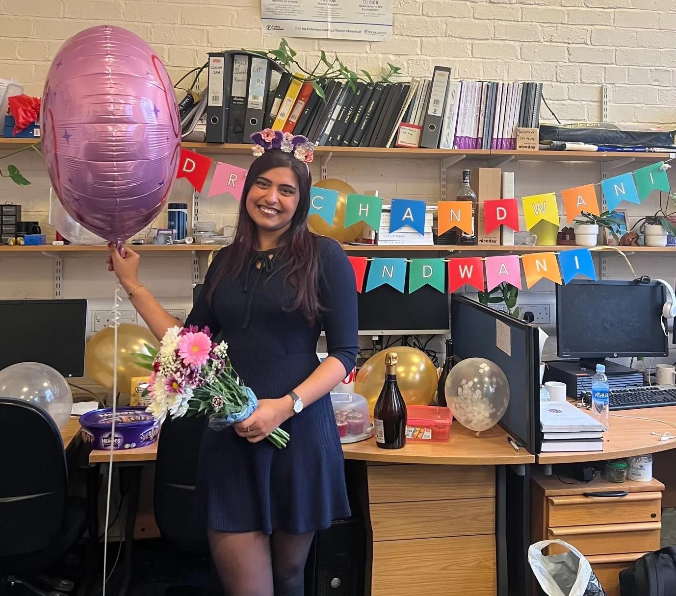 Monica after her viva