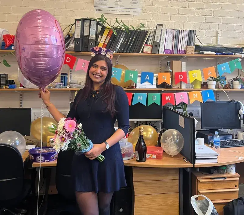 Monica after her viva