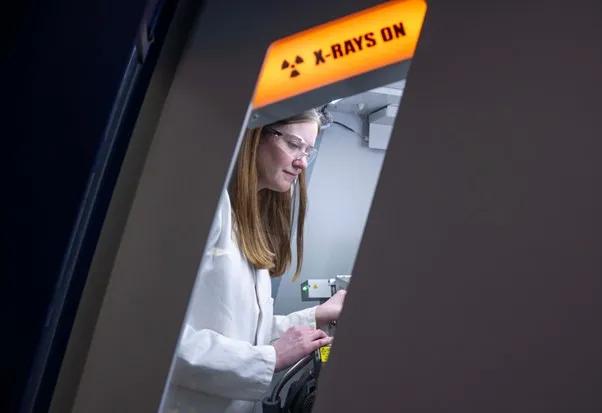 Scientist at Diffractometer