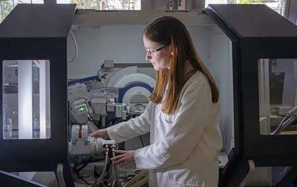 Scientist at Diffractometer