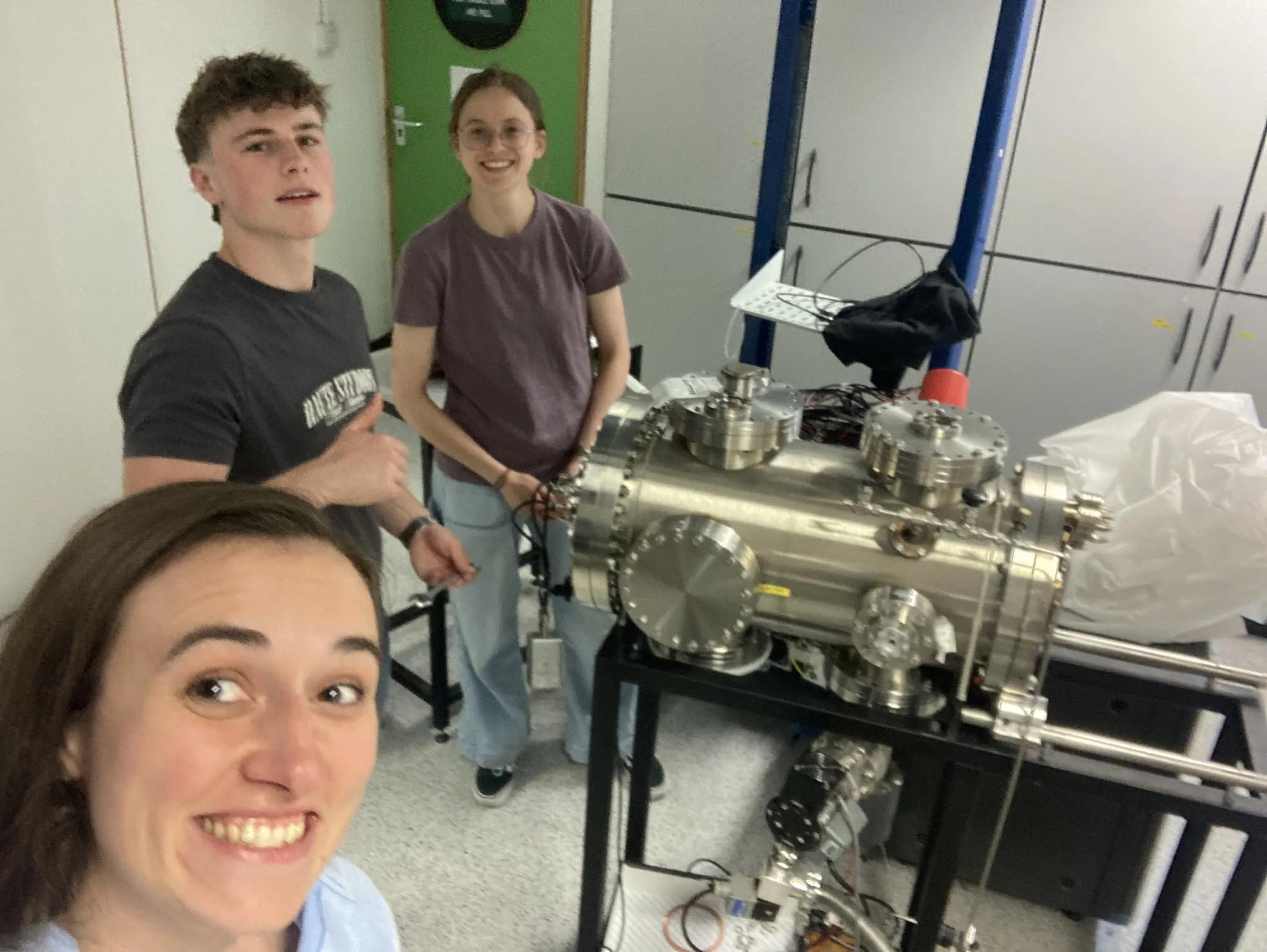 Cap, Angus and Alice in the Lab