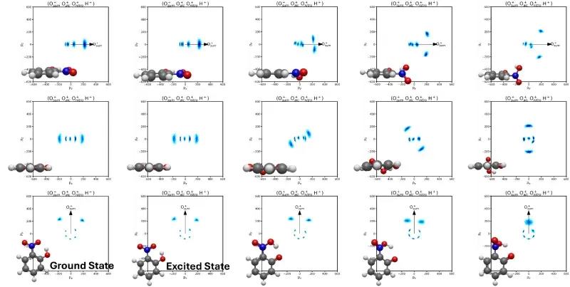 Simulated CEI images of ortho-nitrophenol