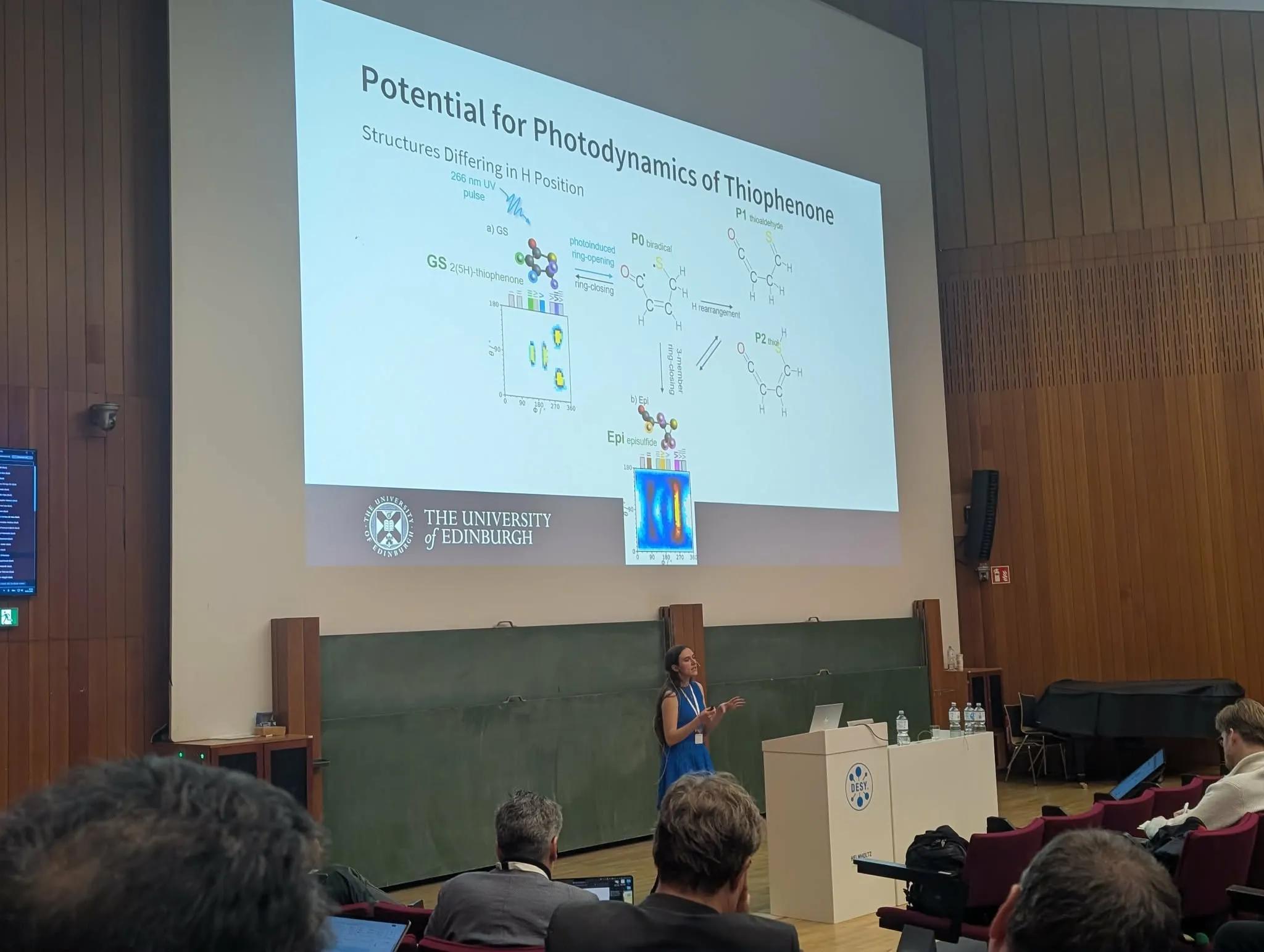 Alice speaking at EuXFEL Users' Meeting