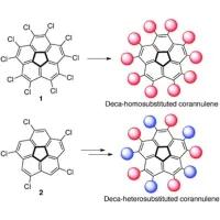 Deca-heterosubstituted Corannulenes