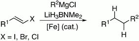 Iron-catalysed, hydride-mediated reductive cross-coupling of vinyl halides and Grignard reagents
