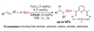 Chemo-, Regio-, and Stereoselective Iron-Catalysed Hydroboration of Alkenes and Alkynes