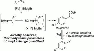 Iron-Catalyzed Hydromagnesiation: Synthesis and Characterization of Benzylic Grignard Reagent Intermediate and Application in the Synthesis of Ibuprofen