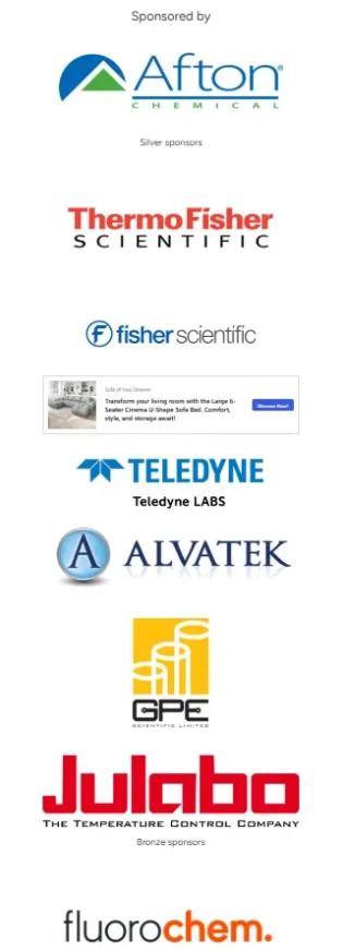 Logos of the conference sponsors.